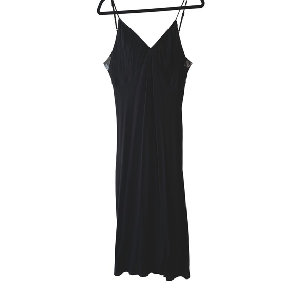 wild fable Dresses & Skirts - Wild Fable‎ Black Midi Slip Dress Tie Cutout Back Spaghetti Strap Goth Y2K L